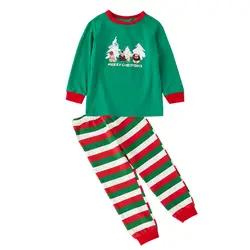 Одинаковые пижамы для всей семьи, Новогодняя модная Рождественская Пижама с мультяшным принтом для взрослых и детей, быстрая доставка