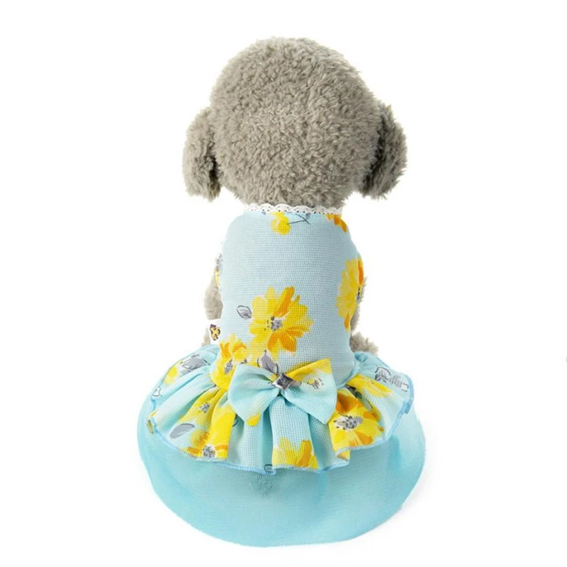 

Pets Clothing Dog Cat Bow Tutu Dress Lace Skirt Pet Puppy Dog Princess Costume Floral Pattern Clothes Ropa Perro #7323
