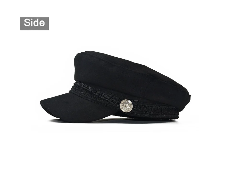 Модная шерстяная шляпа от солнца, военная восьмиугольная шапка, осенняя и зимняя ретро Лоскутная берет, женская шапка в английском стиле