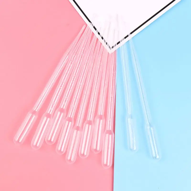 

100Pcs Plastic Soft Pliable Transfer Plastic Essential Oil Resin Droppers Disposable Jewelry Tools Fit for Testing Laboratorie