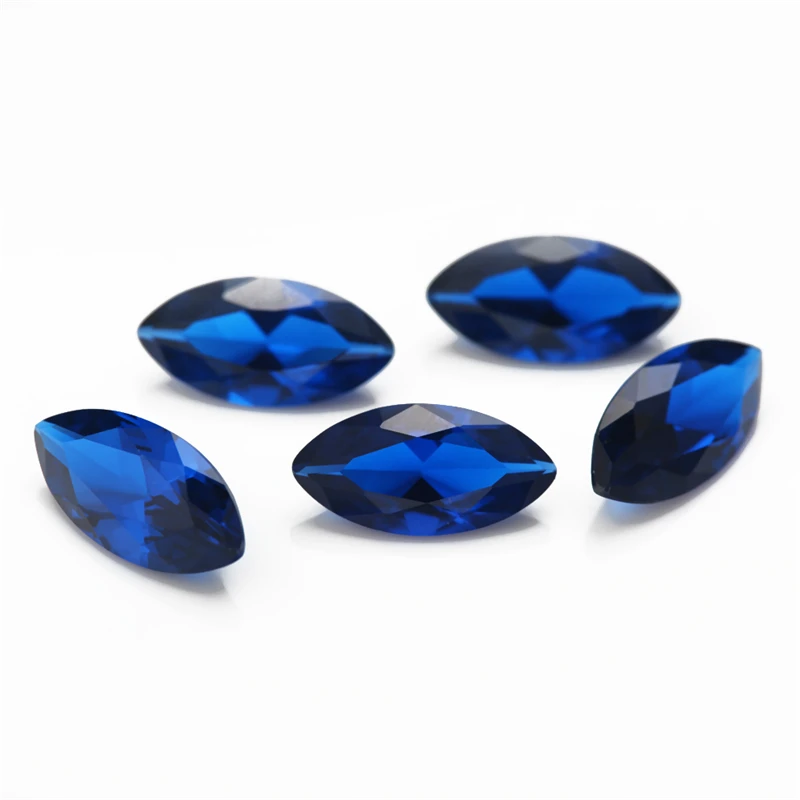 Фото Размер 3x6mm ~ 8x16mm 106 #109 #120 #113 # синий камень Maquise форма синтетический шпинель драгоценный камень для изготовления ювелирных изделий №4