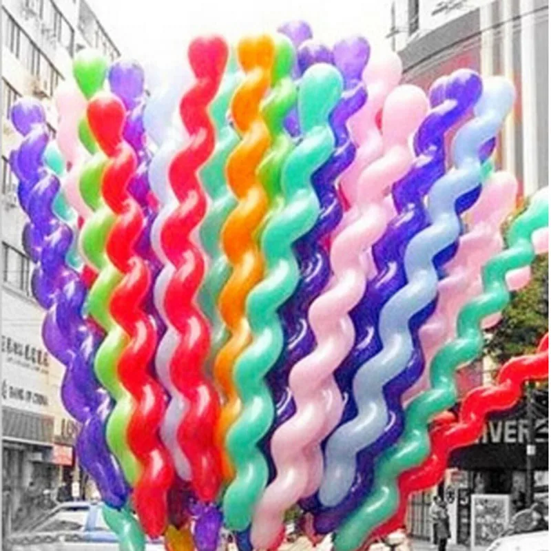 

Spiral Twist Latex Screw Balloons Wedding Birthday Party Bulk Mixed Color