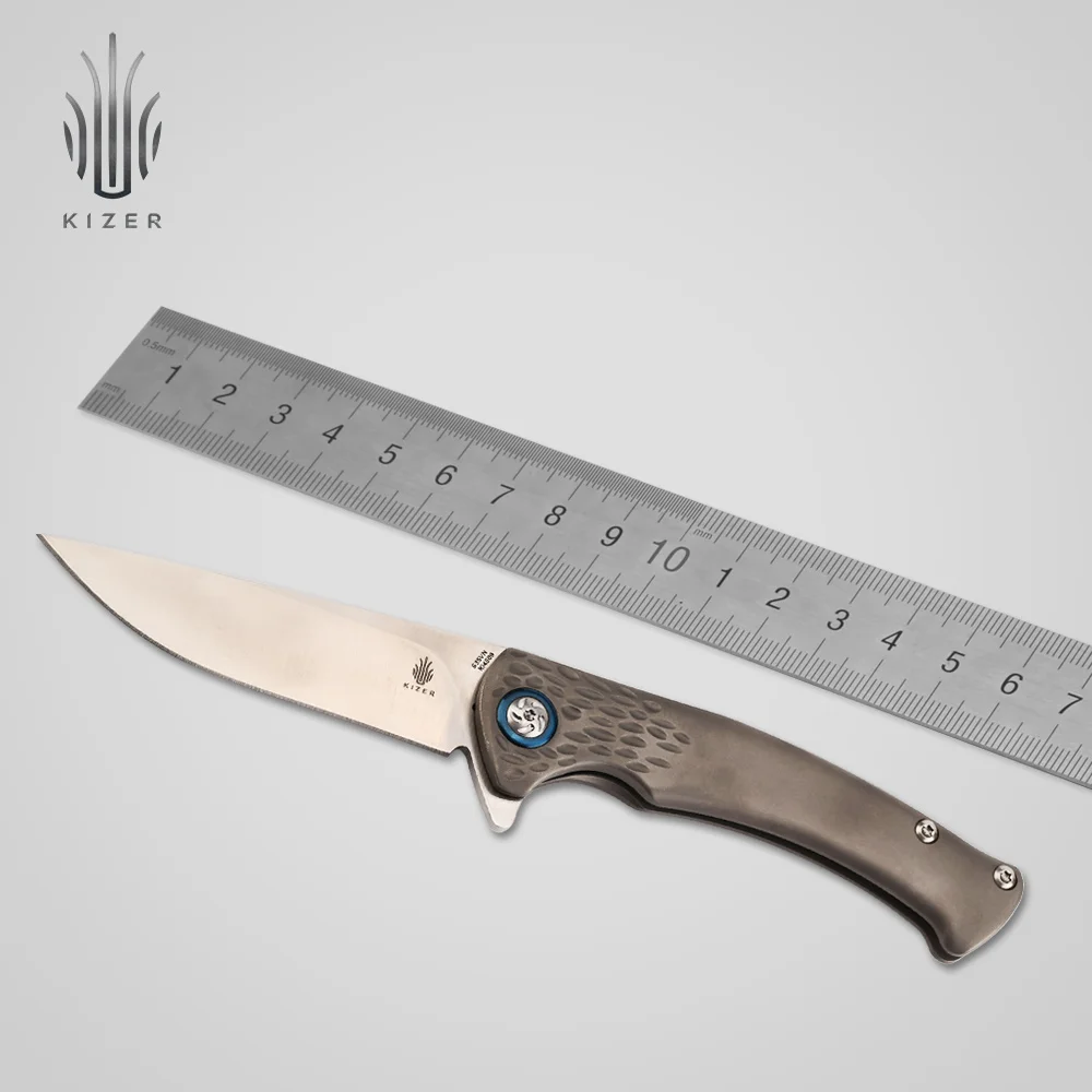 Складной мини нож Ki4509 Sealion s35vn лезвие из стали 6AL4V титановая ручка