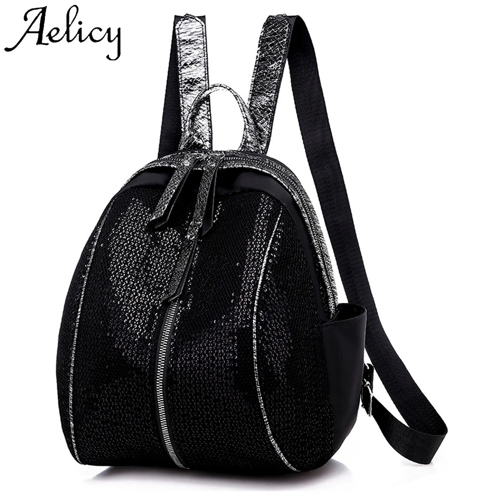 

Aelicy Fashion Ladies Sequin Shoulder High Quality Travel Student Bag Phone Pocket Female Shoulder Diagonal Cross Bag Backpack
