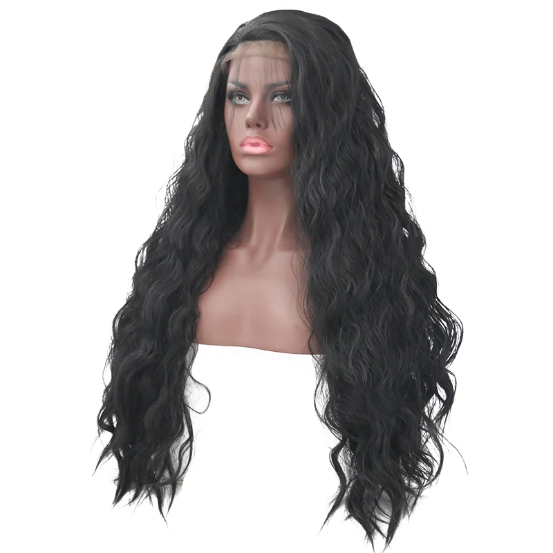 JOY& BEAUTY синтетический парик на кружеве 22-28 дюймов Детские волосы длинные черные волнистые волосы синтетические волосы парики для черных женщин