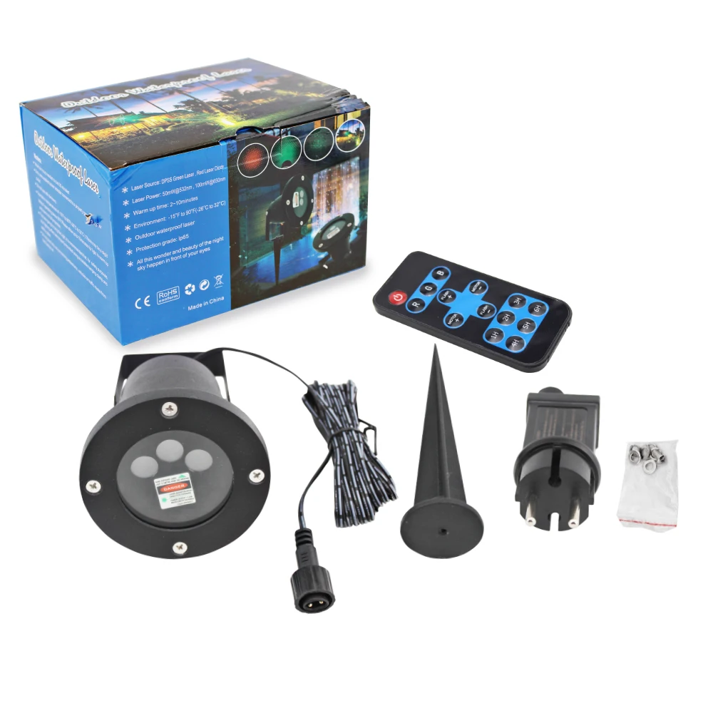

Red Green Blue Laser Lights Outdoor Garden Star light Christmas Laser Projector Waterproof IR Remote Control Show RGB Decoration