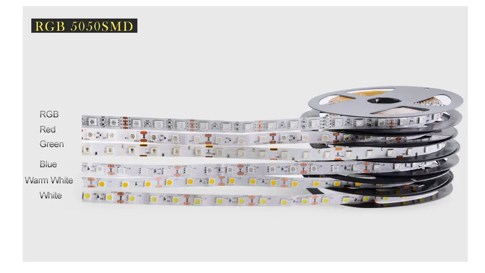 RGB Светодиодная лента 5050 5630 2835 SMD водостойкая 5 м 300 светодиодов 12 В постоянного