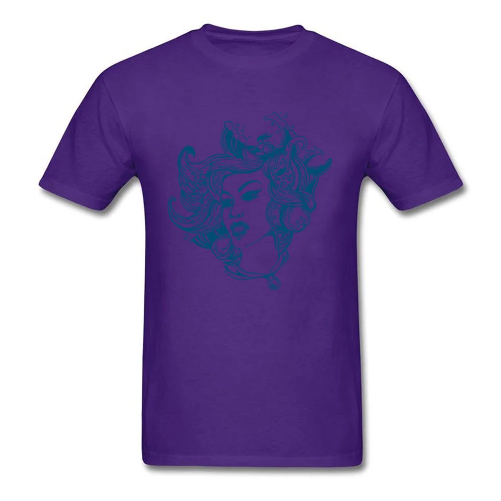  Casual Tops Shirts Prevalent Short Sleeve Men T-Shirt TpicOriginaltitle Summer Summer Fall Tops T Shirt O Neck Ocean Air Salty Hair purple