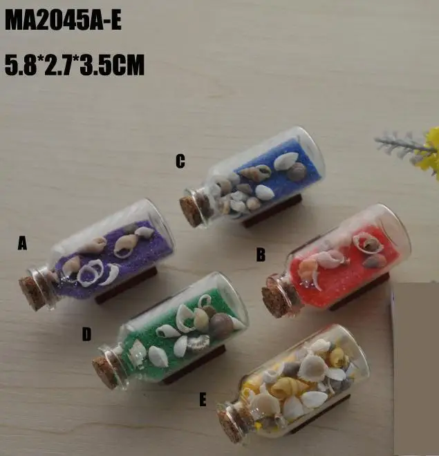 Mediterranean Style Glass Bottles Home Decoration Colored Sand