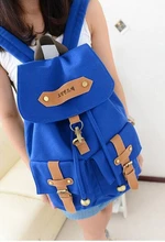 Hot 2017 fashion Casual Cute Lady Girls backpack Elegant Canvas women school bags solid color Vintage