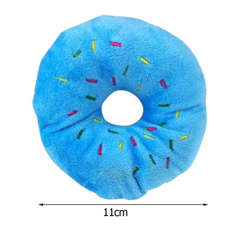 Забавный питомец, жевательный бросок, игрушка Huisdier Producten Leuke Donuts Puppy Kat Piepend Piepende Pluche Geluid Speelgoed Hond Levert