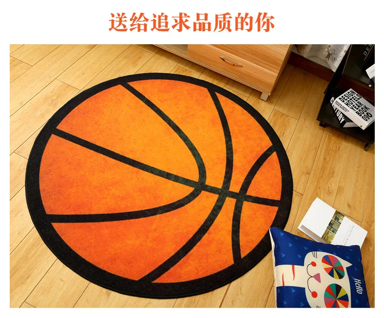 3D баскетбольный ковер, круглый коврик для спальни, персональный компьютерный стол и стул, детские Нескользящие коврики
