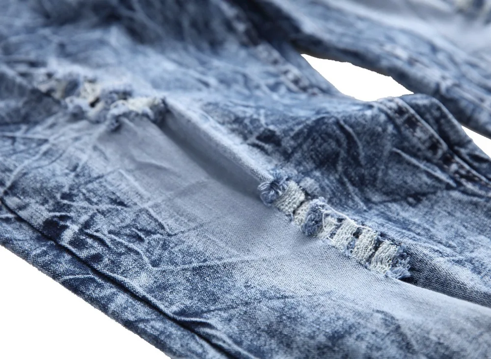 2018 белыми итальянский дизайнер Для мужчин джинсы Высококачественная брендовая одежда прямого кроя отверстие джинсы Для мужчин, 100% хлопок