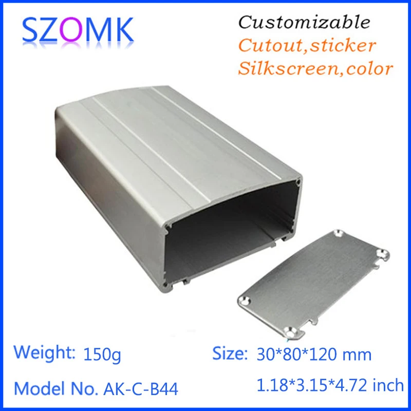 

4 pcs, 30*80*120mm hot sales electrical aluminum cabinet metal extruded tool box aluminum housing electronics pcb project case