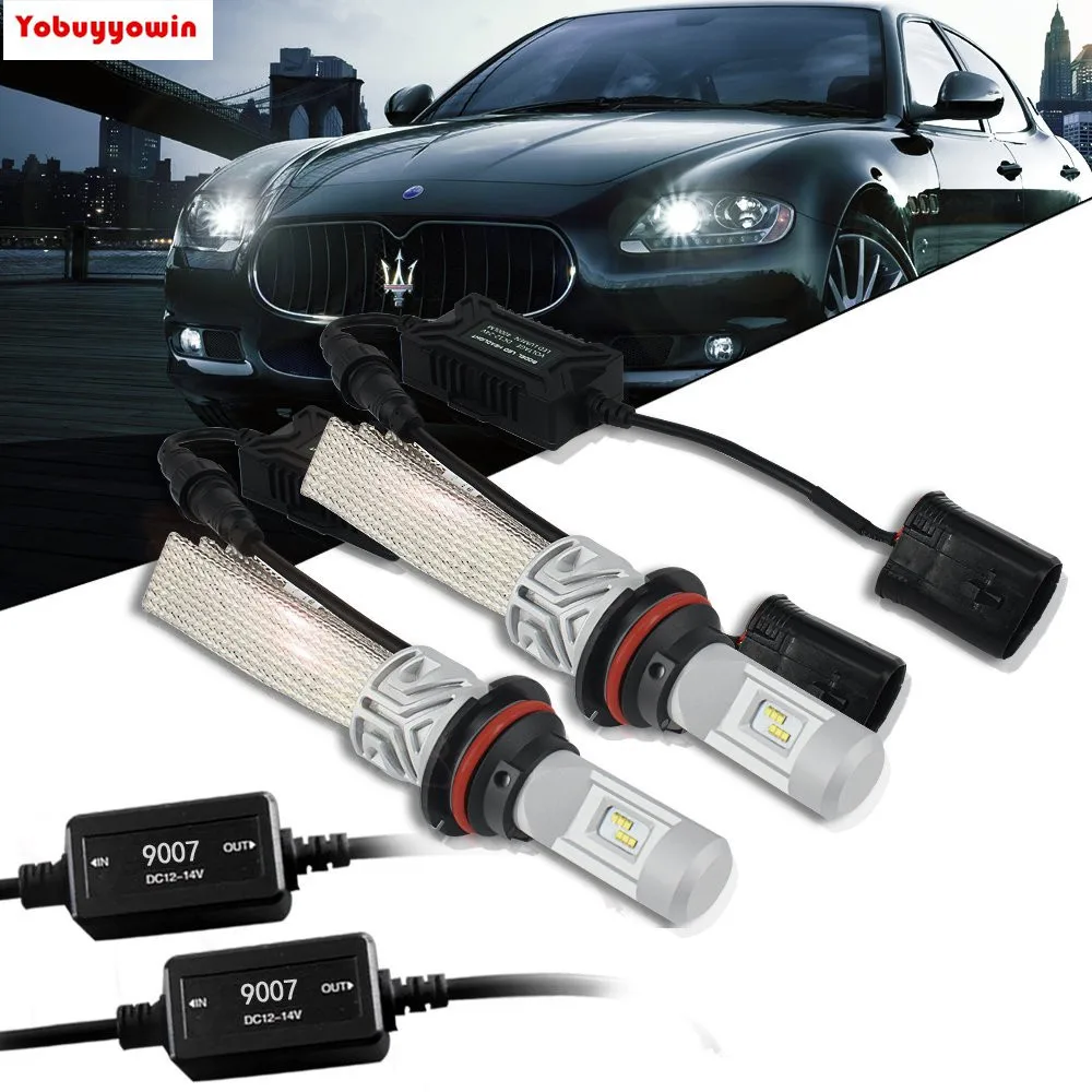 9007 HB5 светодиодные лампы для фар 16000LM 6500K + 1 пара декодеров Chevrolet Chrysler Dodge Neon Caravan Ford