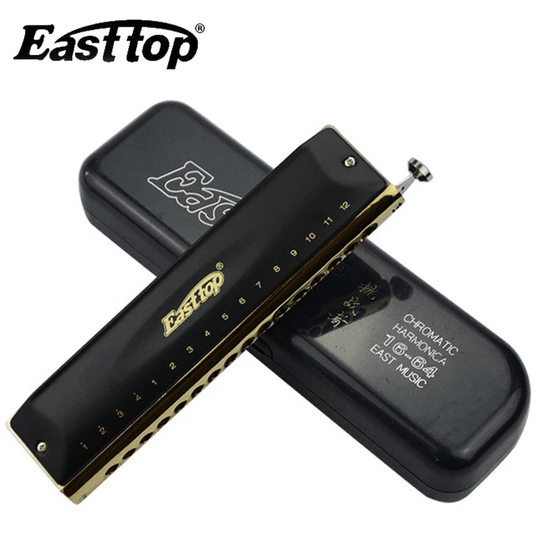 Профессиональная Хроматическая гармоника Easttop с 16 отверстиями 64 тона ротовая