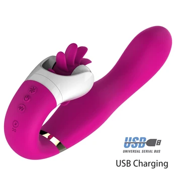 10 Speeds Mute Rotation Dildo Vibrators Tongue Licking Oral Sex Toy for Women G Spot Massager Clitoris Stimulator Adult Product 1