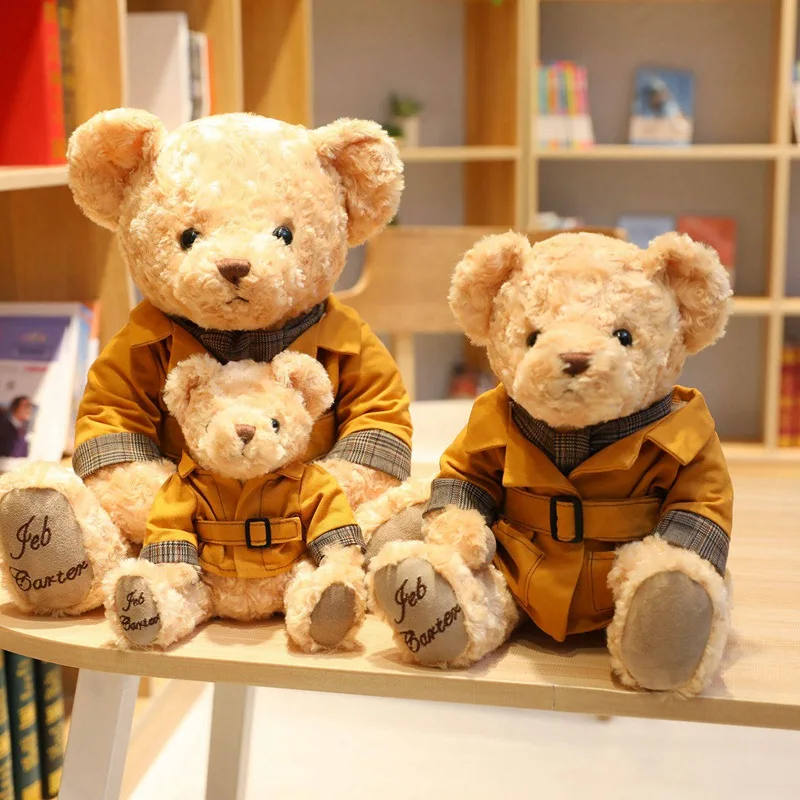 1pc203040cmCuteAmericaWindbreakerTeddyBearStuffedAnimalPlush