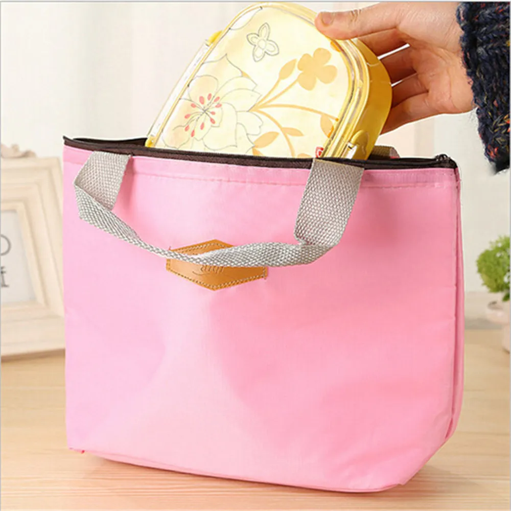 

Insulated Cold Canvas Stripe Picnic Totes Carry Case Hot Sale Thermal Portable Lunch Bag Free Shipping Top Quality