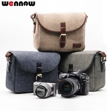 Wennew Ретро DSLR Камера сумка Фото чехол рюкзак для цифровой однообъективной зеркальной камеры Canon EOS 1500D 1300D 1200D 1100D 1000D 100D M100 M50 M10 M6 M5 M3 M2 крышка
