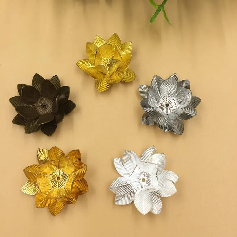 SONGLONG metal flowers copper Flower Gold Plated Leaf For Jewelry