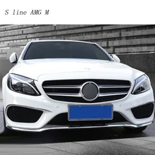 Для Mercedes Benz C Class W205 стайлинга автомобилей Передняя противотуманные крышка решетки рейки огни Стикеры украшения полоски авто аксессуары