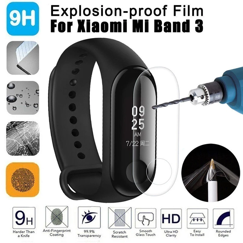 Mi Band 3 Screen Protector Film Ultra Thin Protective Film For Xiaomi Mi Band 3 Smart Wristband Anti-explosion Film asling ultra thin protective film for xiaomi mi 6x