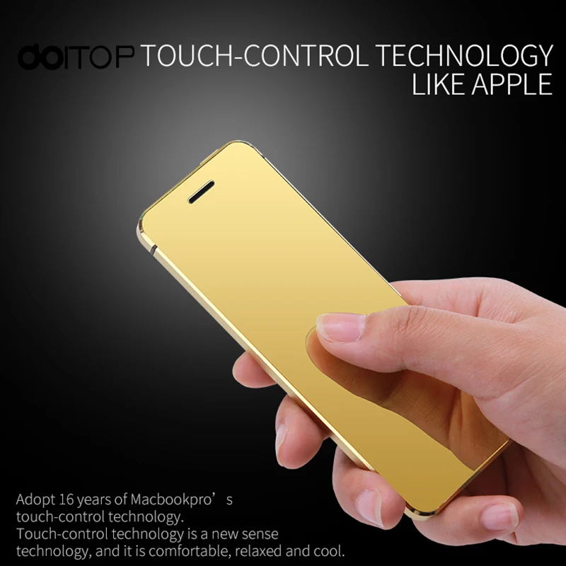 

DOITOP MP3 MP4 V36 Smart Phone Ultrathin Credit Card Cellphone Metal Body Bluetooth Dialer FM Dual SIM Card Mini Mobilephone A3