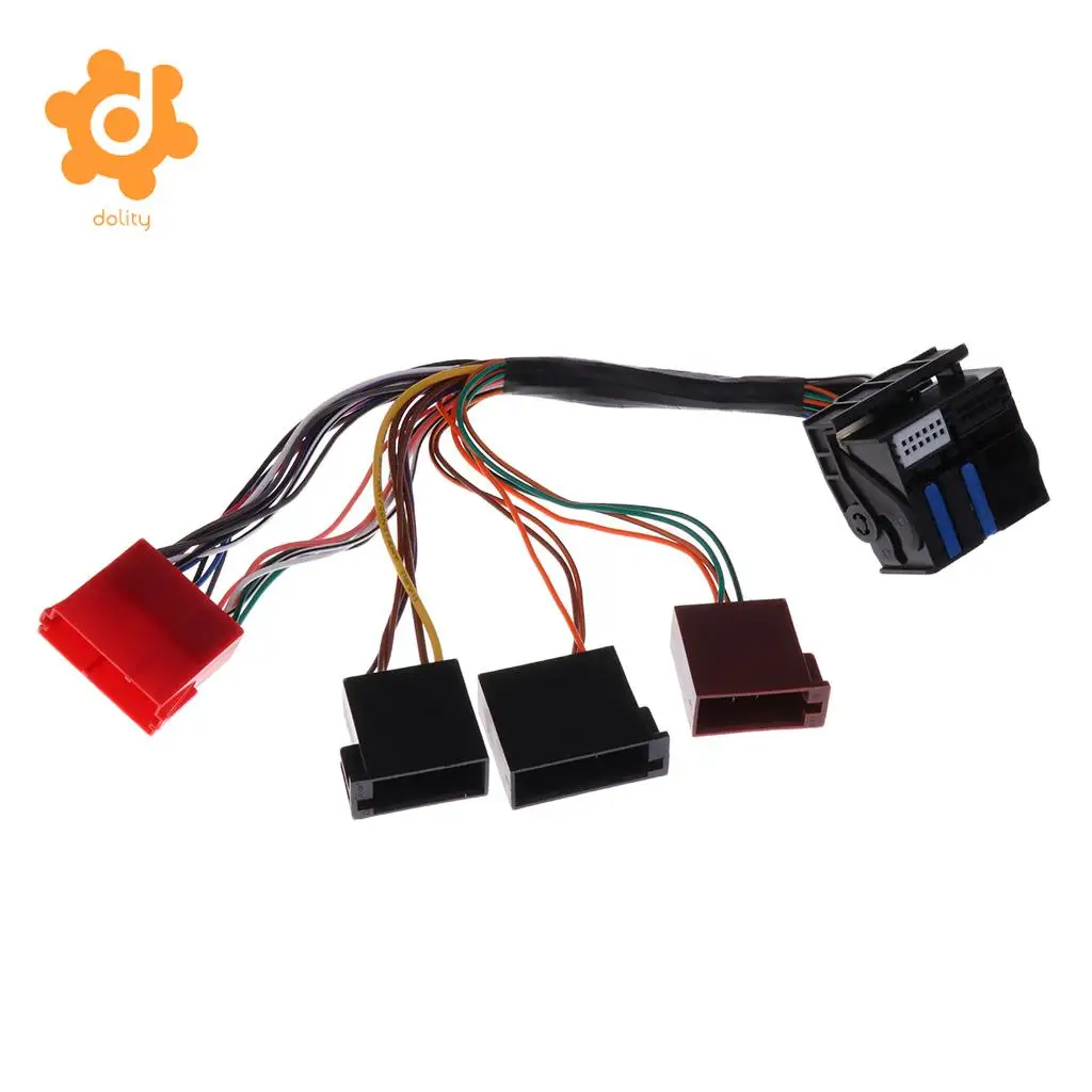 Car Audio Adapter Mini ISO Wire Harness Cable for Volkswagen Audi Navigation