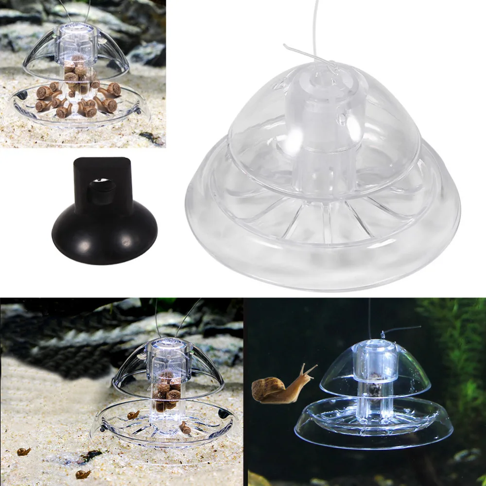 

Aquarium Fish Plant Tank Plastic Snail Trap Catcher planarian Pest Leech Catch Shrimp Worm Bait Feed Box Nature Cleaner