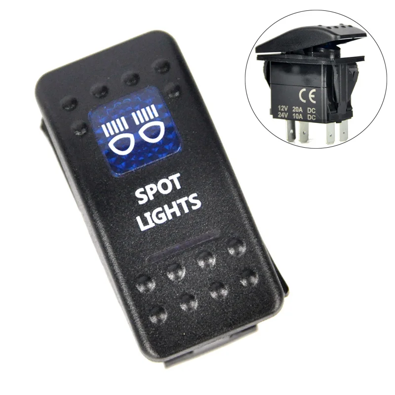 

12/24V Led Car Switch Boat Truck Light Toggle Switch Button Switch Rocker Reverse Rear Light Switch Circuit Protection