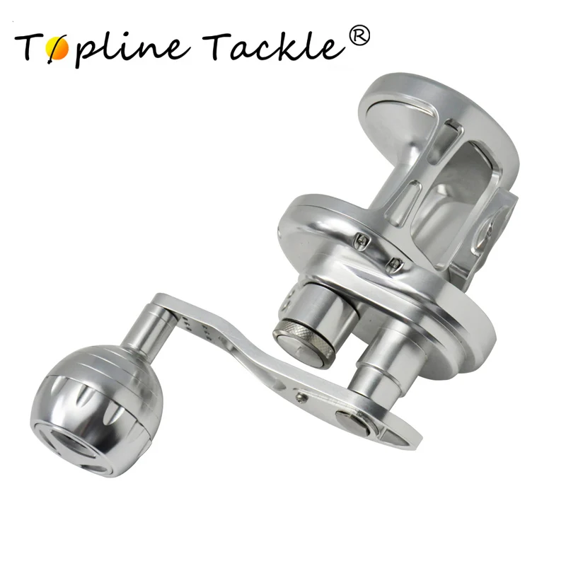 Carretel de Pesca de Água Carretel de Alumínio Carretel de Pesca Jigging Salgada Usinado Séries Direita Max Arraste 25-30kgjigging Carretel Cnc Ta100-500