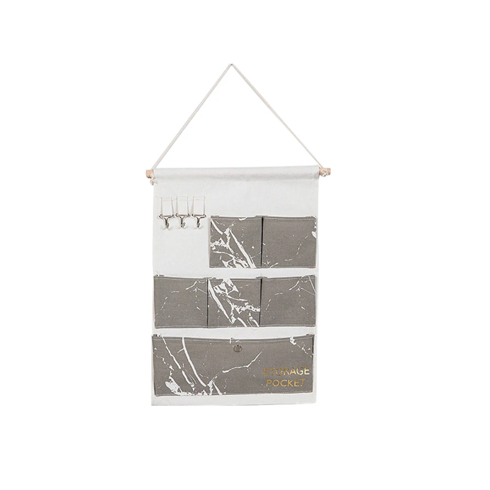 New6-Pocket мраморный зерна Стены Двери Подвесные корзины мешок для хранения мелочей Органайзер