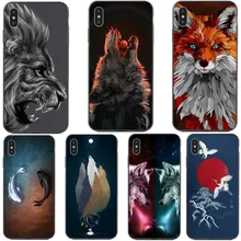 Японский красный коронованный журавль роскошный животное волк Лев рыба мягкий чехол для телефона для iPhone 7 8 Plus 6 6S Plus X XS MAX 5 5S SE XR чехол