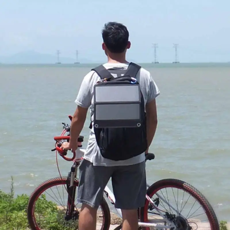 

Solar Power 15W solar folding charge bag outdoor 5V portable fast charge mobile phone tablet charger