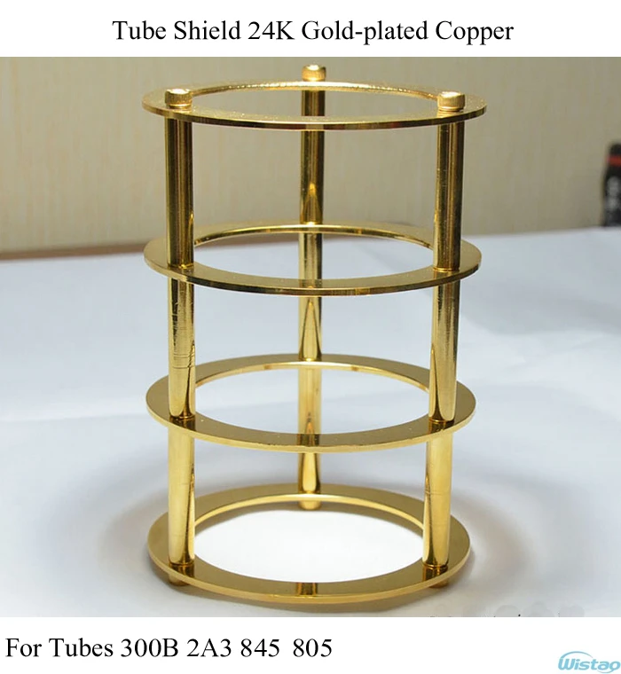 Tube Shield 24K Gold-plated Pure Copper for Tubes 300B 2A3 845 805 DIY Your Tube Amplifier HIFI Audio Free Shipping