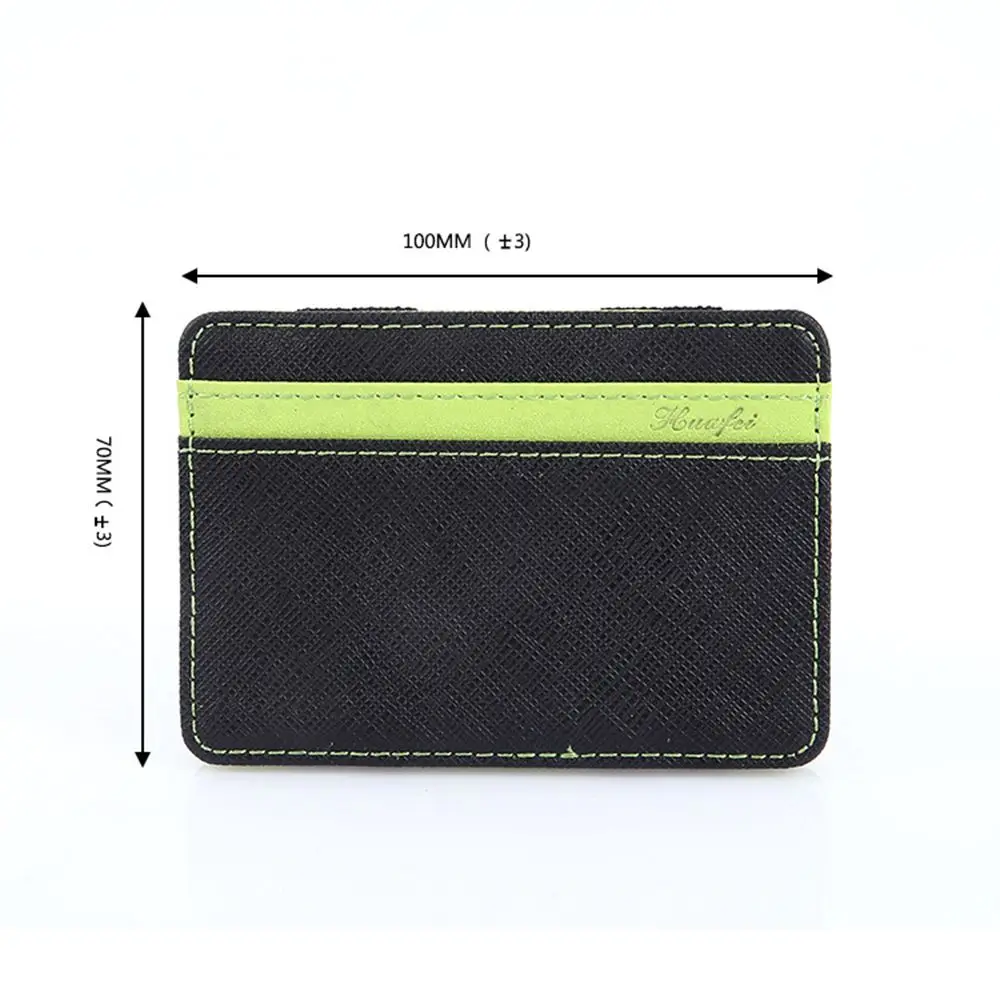 Magic Wallet Money Clip Card ID Slim Light Flip Leather Purse Clamp Money Case With Elastic Band Bifold Business Leather Wallet