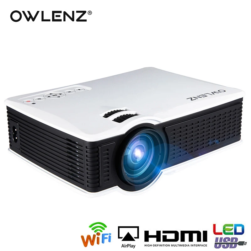 OWLENZ inalámbrico wifi Proyector de Multi pantalla/Airplay/Miracast 1500 Lumen HD Multimedia Digital LED Mini Proyector Beamer mini beamer|mini beamermini projector - AliExpress