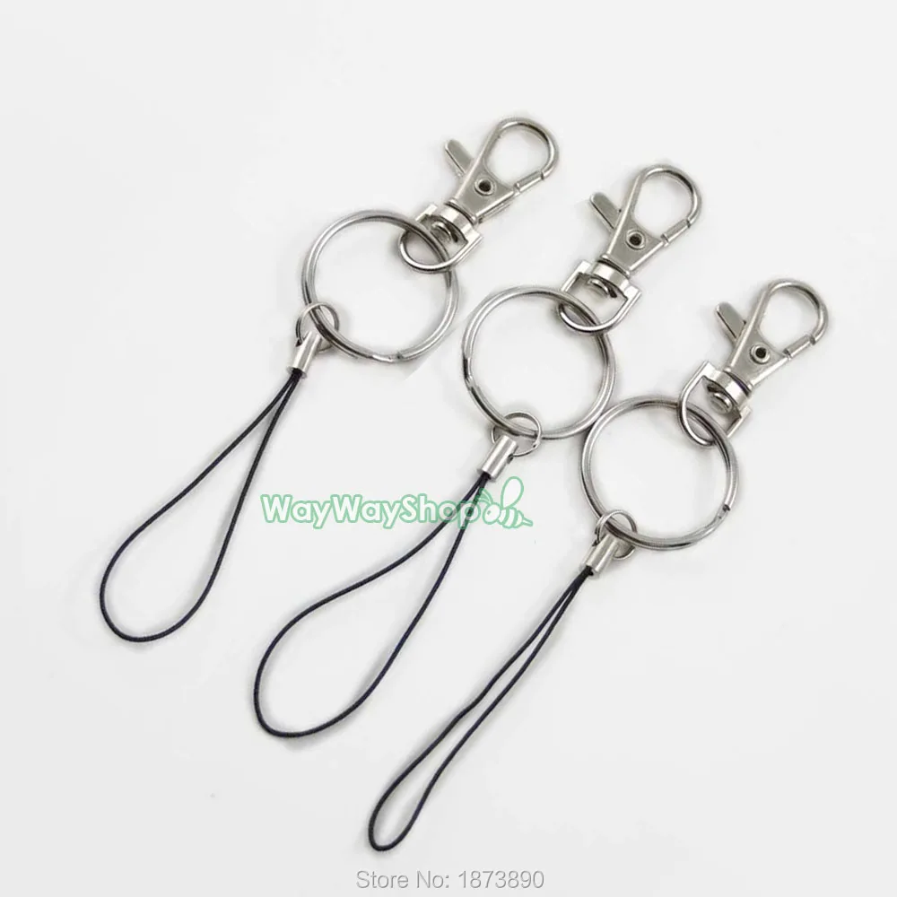 10 PCS SWIVEL CLIP SNAP + Keychain Keyring + Lariat for key Lanyard