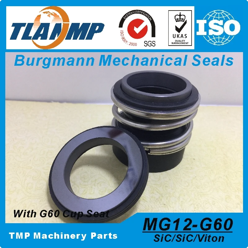 MG12-25/G60, MG12/25-G60 Burgmann резиновые Bellow механические уплотнения с G60 чашки резиновые стационарные сиденья-(материал: SIC/VIT