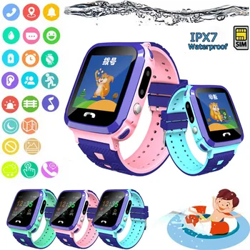 

V16 Children Kids Smartwatch Anti Lost Smart Watch SOS Calling SIM Card Phone Watch Camera For Kids Child Wristwatch 3D22