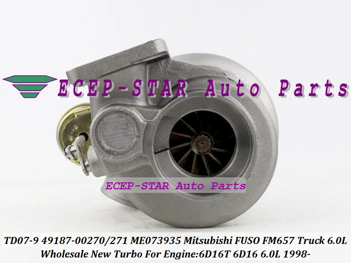 TD07-9 49187-00270 49187-00271 ME073935 Turbo For Mitsubishi FUSO FM657 Truck 6D16T 6D16 6.0L 1998- (6)