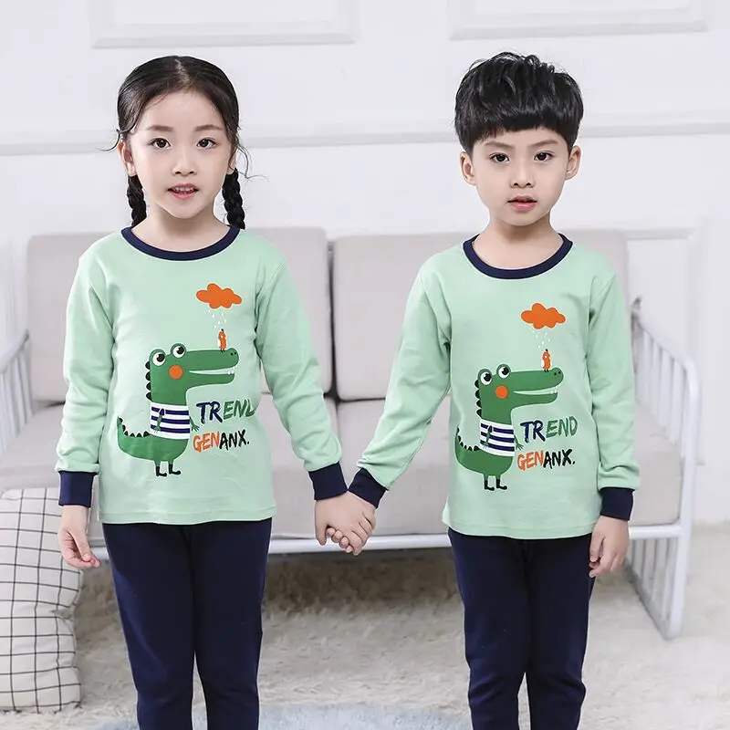 Cartoon Children's Pajamas for Boys Girls Tops+Pants Pyjamas Kids Sleepwear Girls Pajamas Children Clothing Suit Baby Pijamas - Цвет: color at picture