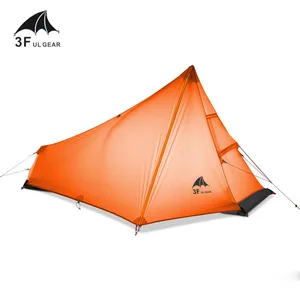 3F UL GEAR 740g Oudoor Ultralight Camping Tent 3 Season 1 Single Person Professional 15D Nylon Silicon Coating Rodless Tent