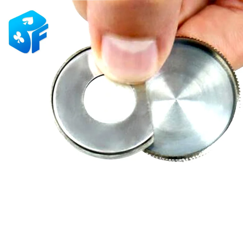 

Magic flipper coin original magnetic coin half dollar magic props turning oin two coin into one magic tricks