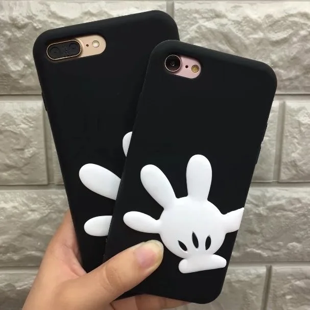 Для IPhone X 8 P 7 плюс 6 6S оригинальный модный Прекрасный 3D красный Микки лук белый