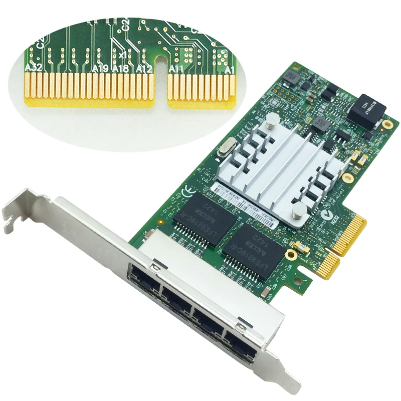ARUENTEX I350-T4 Quad Port Gigabit Ethernet PCI-E X4 Intel I350AM4 Network Server Adapter Card alibaba express ARUENTEX I350-T4 Quad Port Gigabit Ethernet PCI-E X4 Intel I350AM4 Network Server Adapter Card alibaba express
