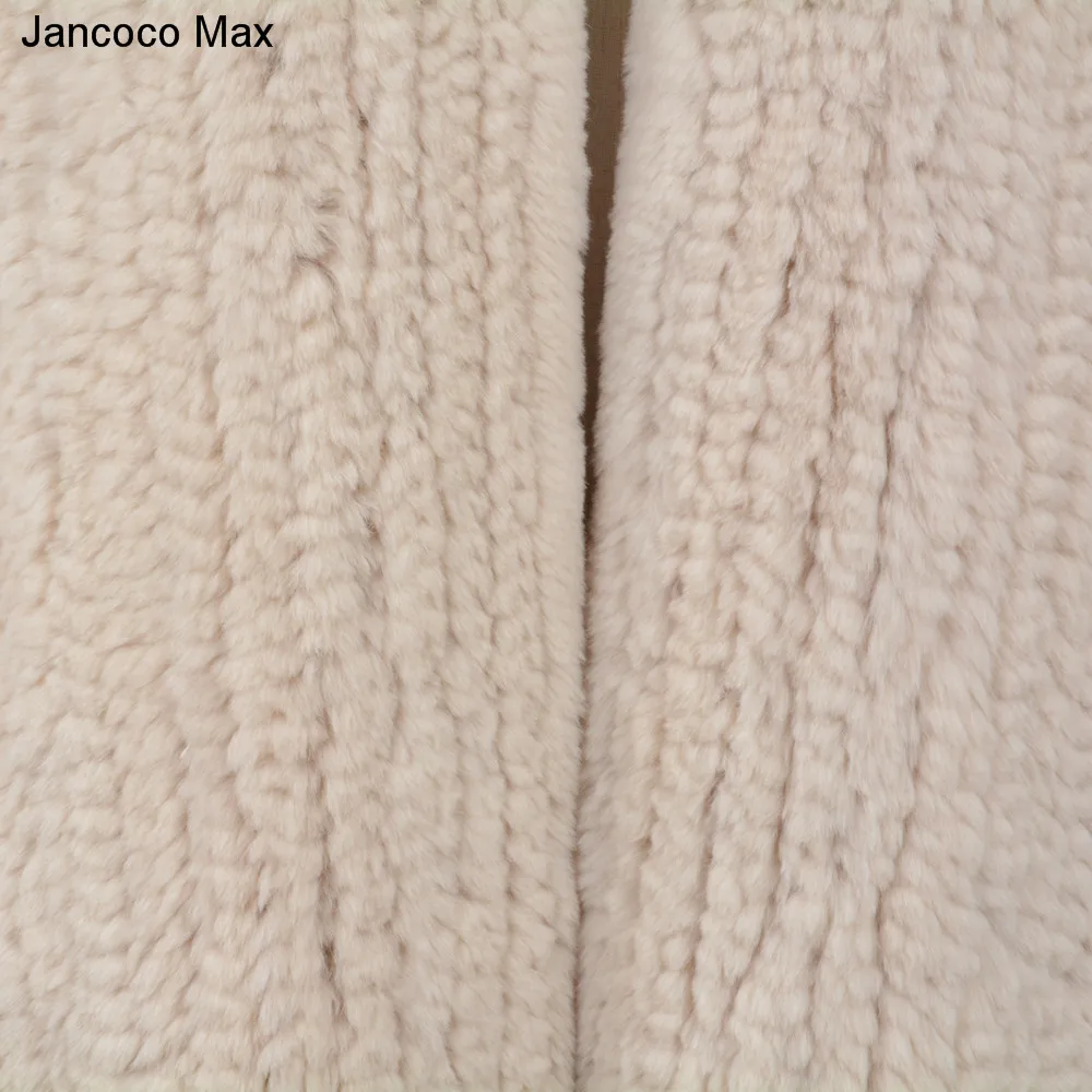 Jancoco Max толстый вязаный настоящий мех кролика женский зимний шарф теплый вязаный удлиненный глушитель модные шали для женщин S7131