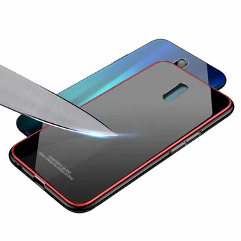 

Luxury Aluminum Metal + Plastic + Tempered Glass Back Case For OPPO R17/ R17 Pro Shockproof Original Phone Case Cover
