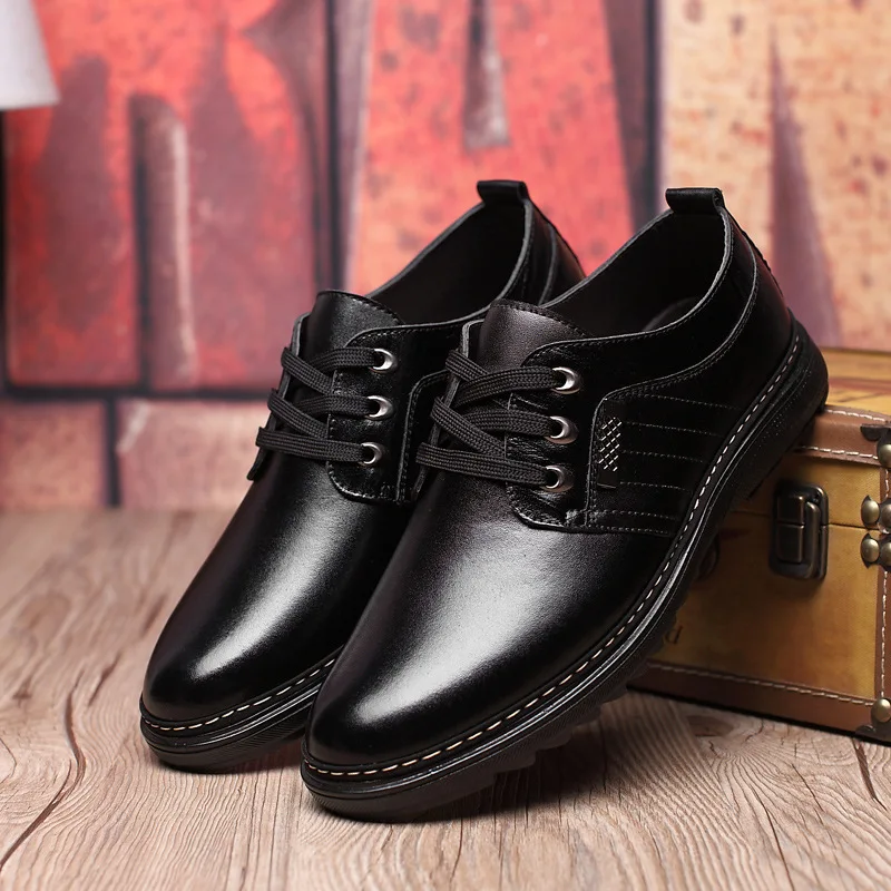 

Hot Newest Winter Men's Shoes New Business Casual Shoes Plus Velvet Thickening Tie Low To Help Men's Shoes 2018